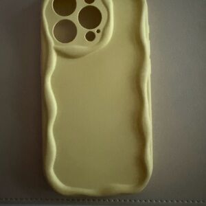 Yellow Silicone IPhone 15 Pro Case
